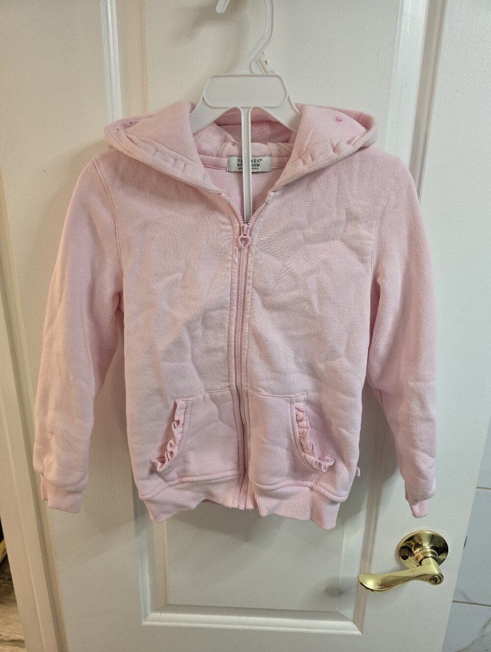 Girls Pink Zip Hoodie 6-7Y Primark